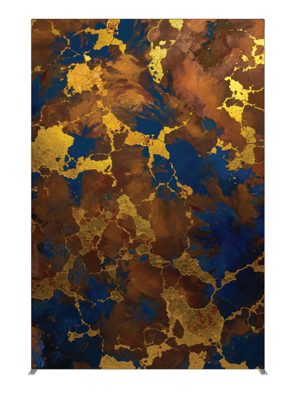 Navy blue gold metallic abstract printed photography backdrop 5ft - Denny StudioEdge SECP-8857