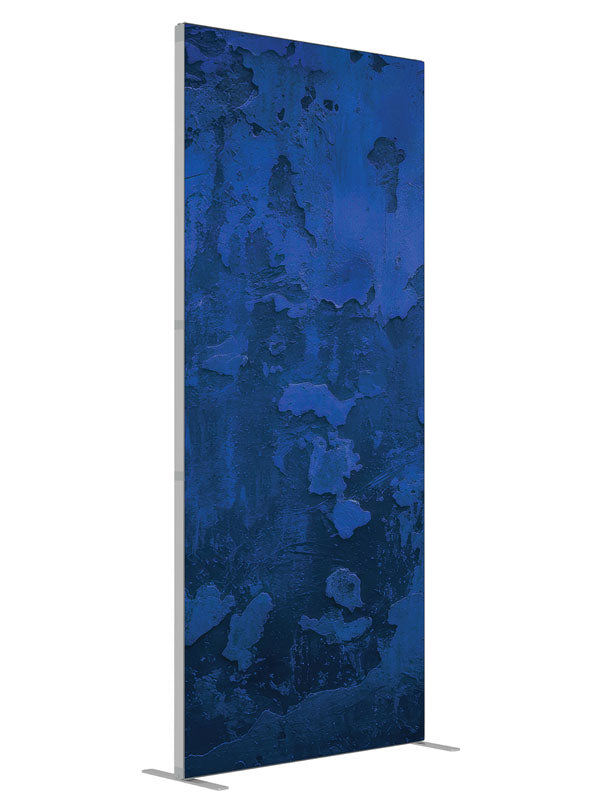 Navy cobalt abstract plaster texture printed backdrop angled 3ft - Denny StudioEdge SECP-8853
