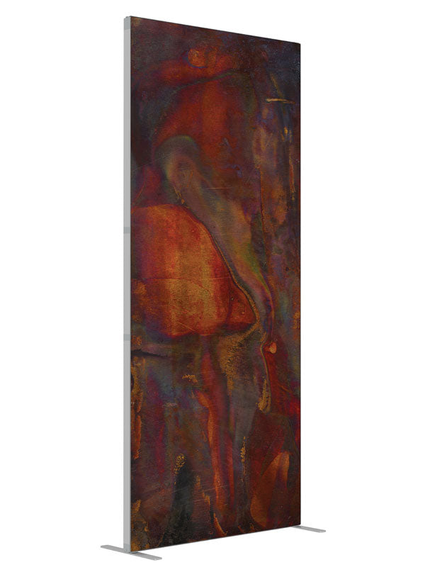 Nebula Dark Smoke Abstract shown at an angled view, photography backdrop panel for Denny StudioEdge silicone edge frame, 3 ft