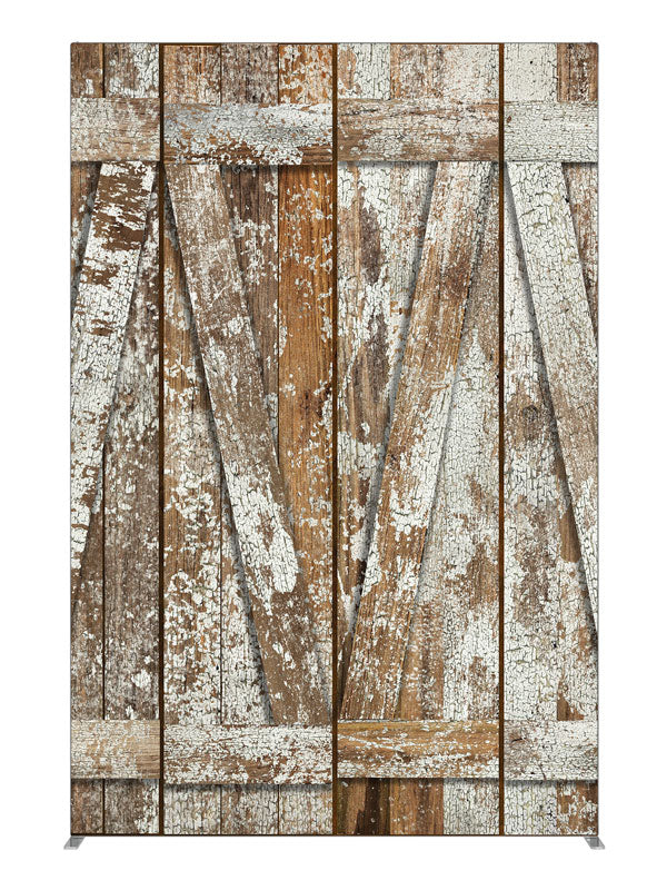 Neglected Rustic Barn Door, photography backdrop panel for Denny StudioEdge silicone edge frame, 5 ft