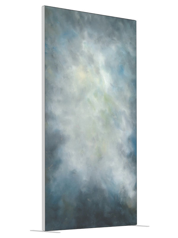 Neutral Haze shown at an angled view, photography backdrop panel for Denny StudioEdge silicone edge frame, 4 ft