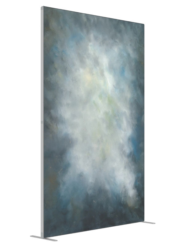 Neutral Haze shown at an angled view, photography backdrop panel for Denny StudioEdge silicone edge frame, 5 ft