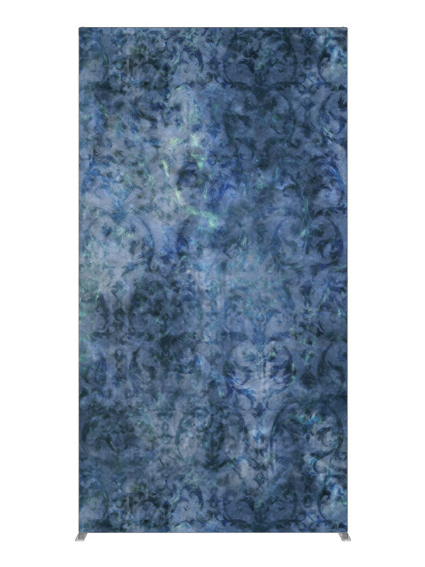 Noteworthy Blue Damask, photography backdrop panel for Denny StudioEdge silicone edge frame, 4 ft