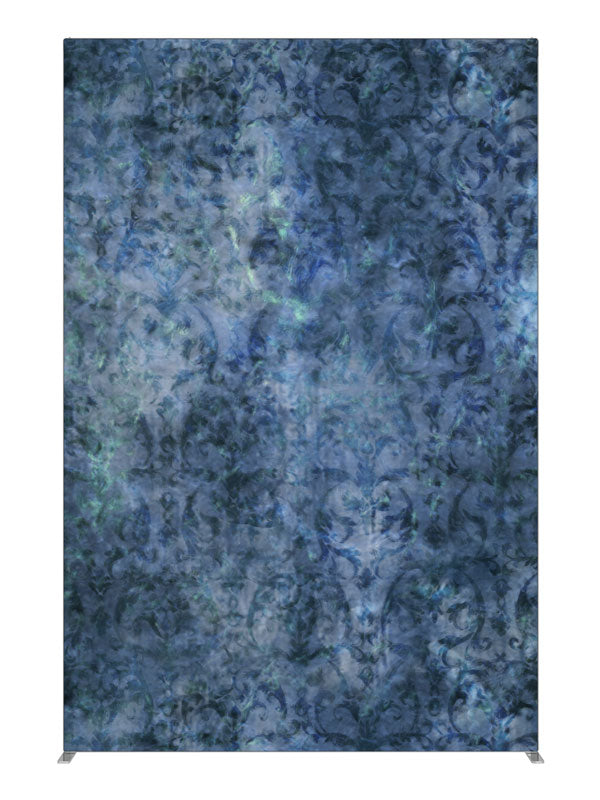 Noteworthy Blue Damask, photography backdrop panel for Denny StudioEdge silicone edge frame, 5 ft