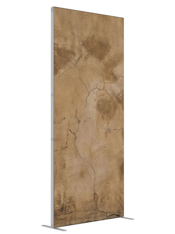 Ochre clay plaster wall printed backdrop angled view 3ft - Denny StudioEdge SECP-8796