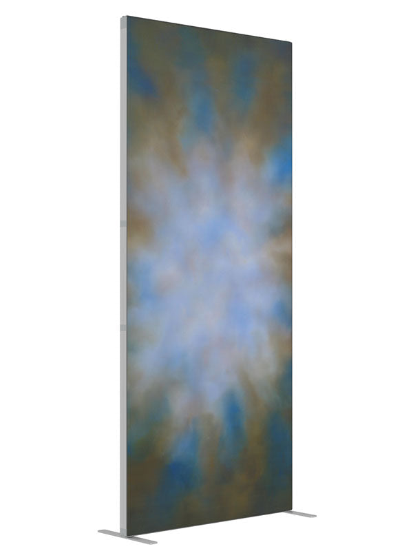 Ochre shown at an angled view, photography backdrop panel for Denny StudioEdge silicone edge frame, 3 ft