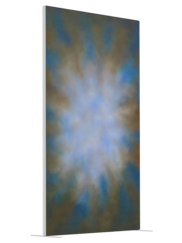 Ochre shown at an angled view, photography backdrop panel for Denny StudioEdge silicone edge frame, 4 ft