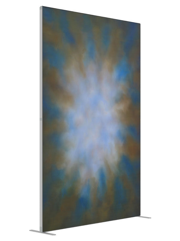Ochre shown at an angled view, photography backdrop panel for Denny StudioEdge silicone edge frame, 5 ft
