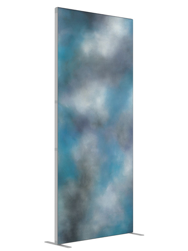 Old Master Clouds shown at an angled view, photography backdrop panel for Denny StudioEdge silicone edge frame, 3 ft