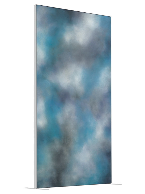 Old Master Clouds shown at an angled view, photography backdrop panel for Denny StudioEdge silicone edge frame, 4 ft