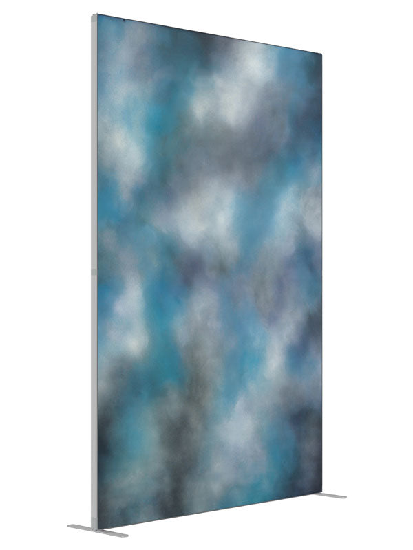 Old Master Clouds shown at an angled view, photography backdrop panel for Denny StudioEdge silicone edge frame, 5 ft
