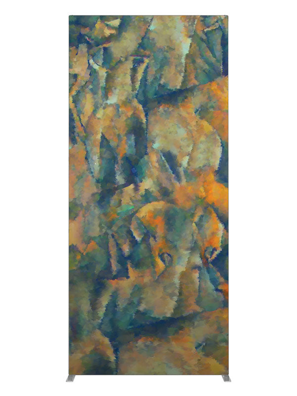 Olive gold blue earthen abstract, photography backdrop panel for Denny StudioEdge silicone edge frame, 3 ft
