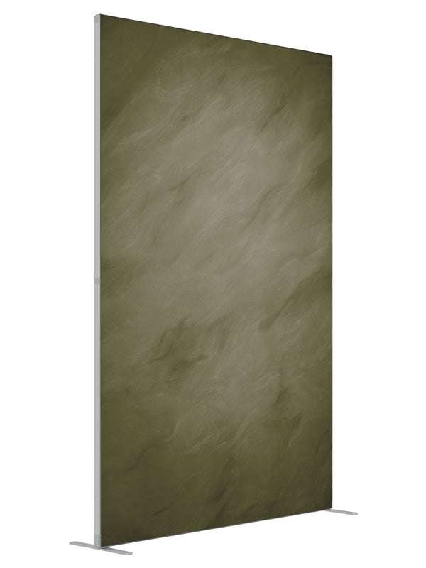 Olive Green shown at an angled view, photography backdrop panel for Denny StudioEdge silicone edge frame, 5 ft