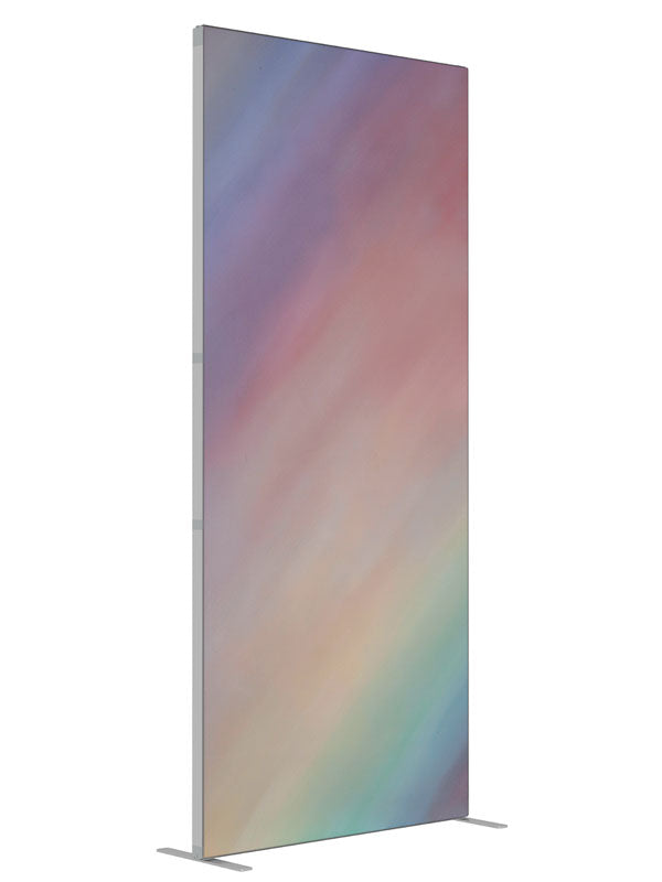 Opaline shown at an angled view, photography backdrop panel for Denny StudioEdge silicone edge frame, 3 ft