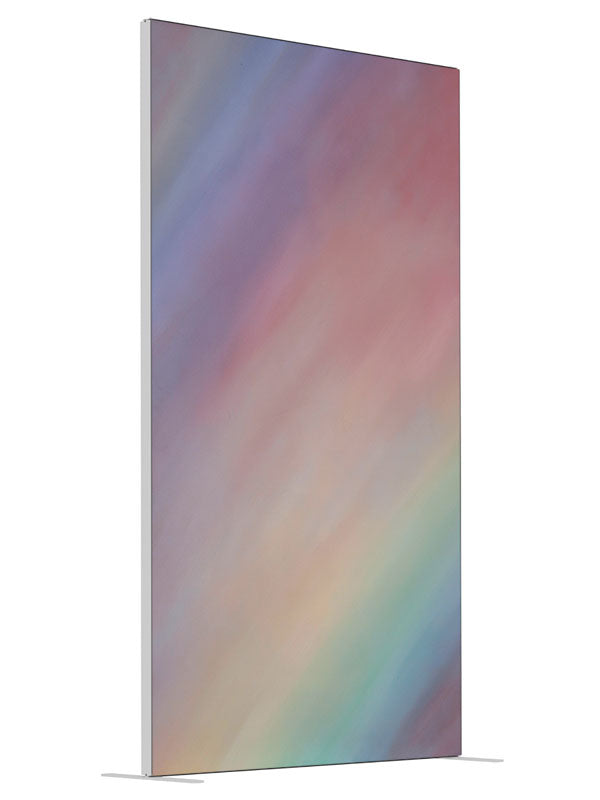 Opaline shown at an angled view, photography backdrop panel for Denny StudioEdge silicone edge frame, 4 ft