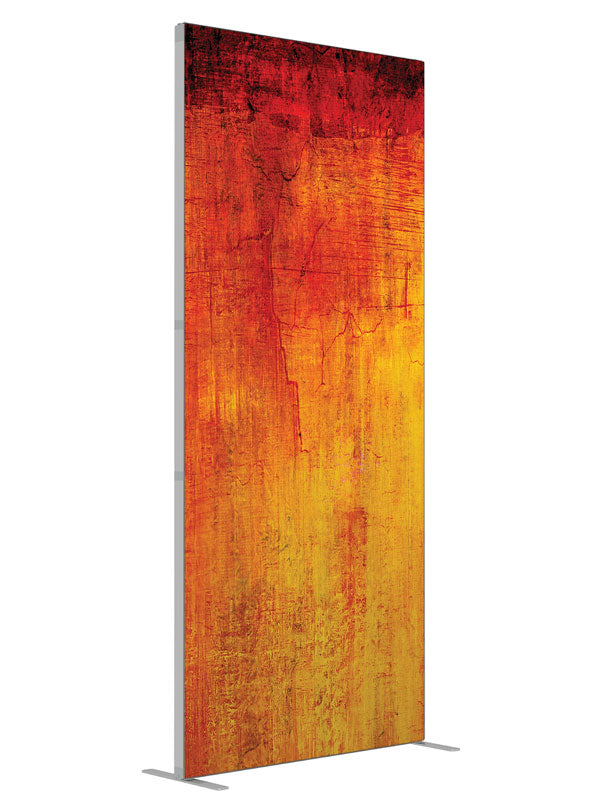 Orange Crush Orange Streak Abstract shown at an angled view, photography backdrop panel for Denny StudioEdge silicone edge frame, 3 ft