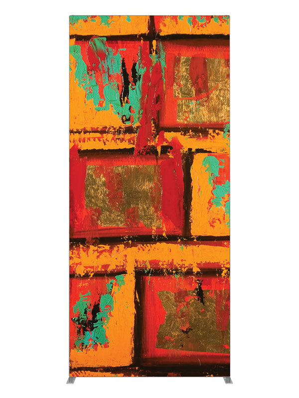 Orange red gold collage, photography backdrop panel for Denny StudioEdge silicone edge frame, 3 ft