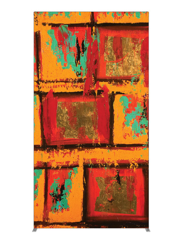 Orange red gold collage, photography backdrop panel for Denny StudioEdge silicone edge frame, 4 ft