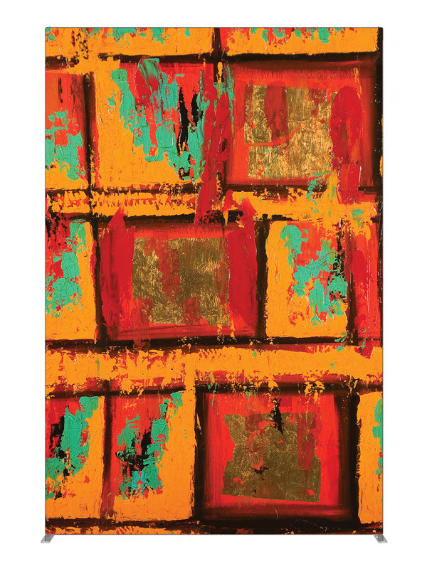 Orange red gold collage, photography backdrop panel for Denny StudioEdge silicone edge frame, 5 ft