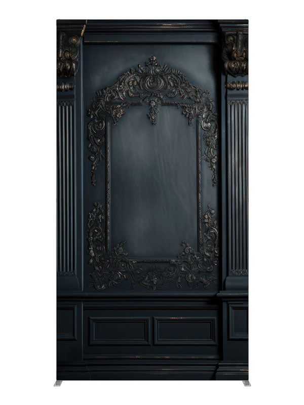 Ornate Bookcase, photography backdrop panel for Denny StudioEdge silicone edge frame, 4 ft