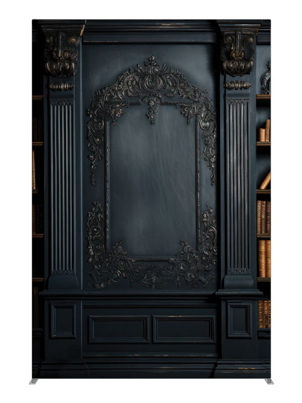 Ornate Bookcase, photography backdrop panel for Denny StudioEdge silicone edge frame, 5 ft