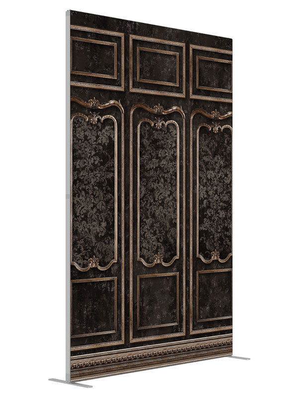 Ornate charcoal wall panel printed backdrop symmetrical design 5ft - Denny StudioEdge SECP-7535