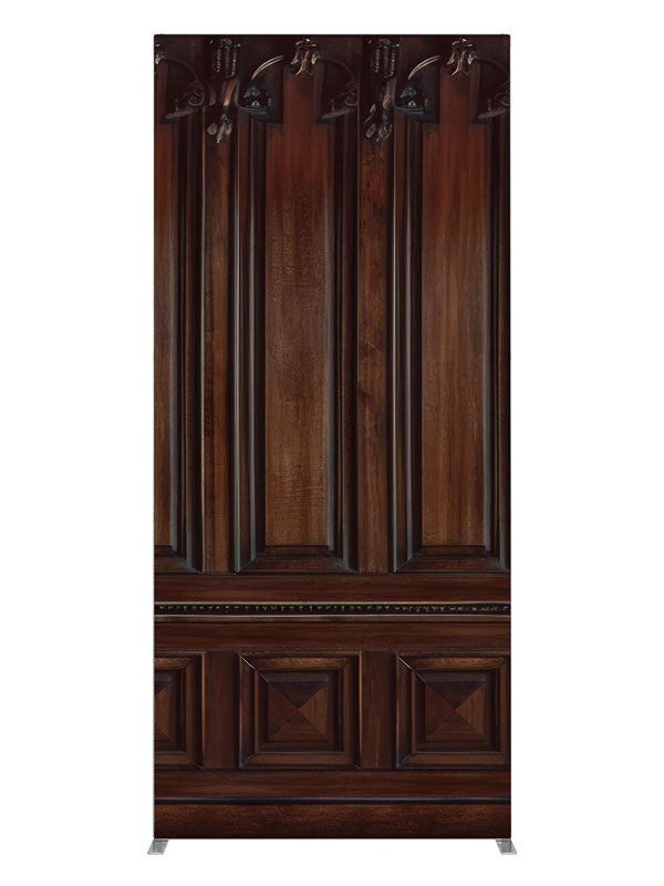 Ornate Dark Wood Panel, photography backdrop panel for Denny StudioEdge silicone edge frame, 3 ft