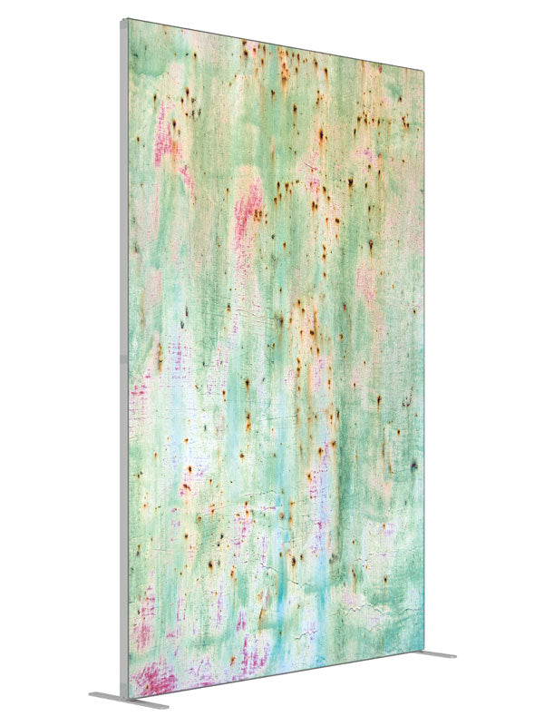 Oxidized shown at an angled view, photography backdrop panel for Denny StudioEdge silicone edge frame, 5 ft