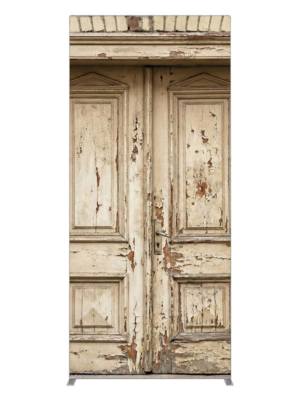 Pale brick wall distressed cream double doors printed backdrop 3ft - Denny StudioEdge SECP-8794