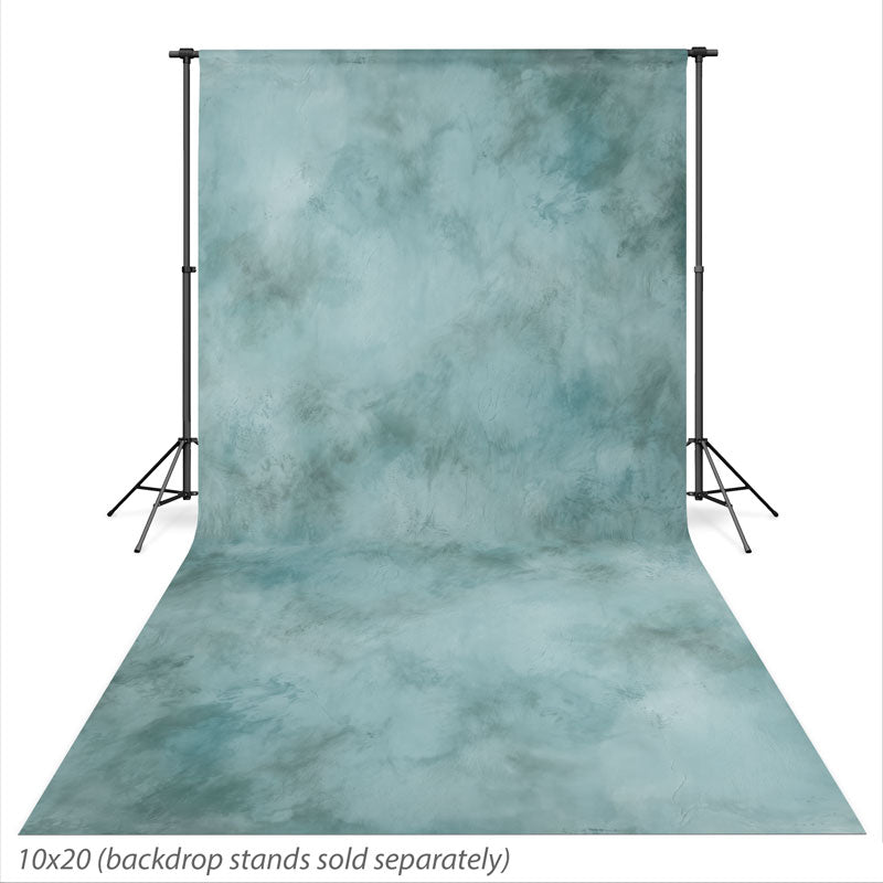 Harbor Mist Pale Slate Blue mottled texture photography backdrop shown at the full 10x20 size CP-8982