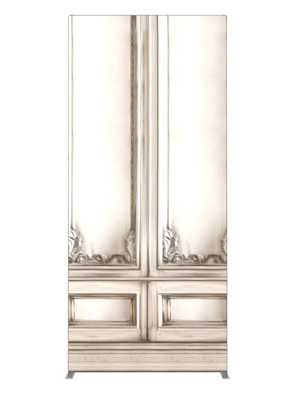 Paneled White Wall, photography backdrop panel for Denny StudioEdge silicone edge frame, 3 ft