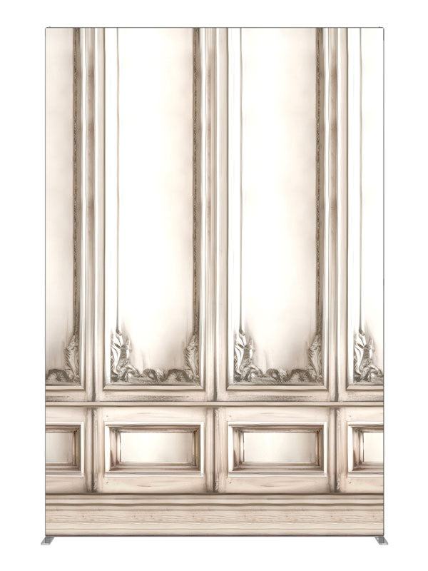 Paneled White Wall, photography backdrop panel for Denny StudioEdge silicone edge frame, 5 ft