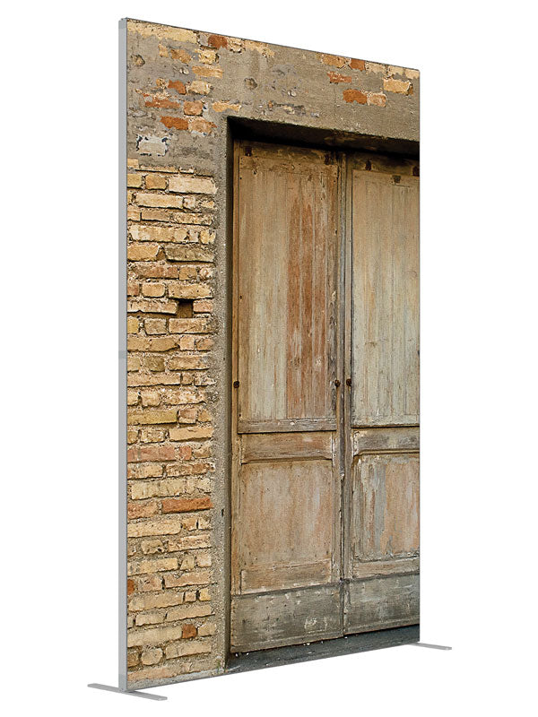 Paris Brick shown at an angled view, photography backdrop panel for Denny StudioEdge silicone edge frame, 5 ft