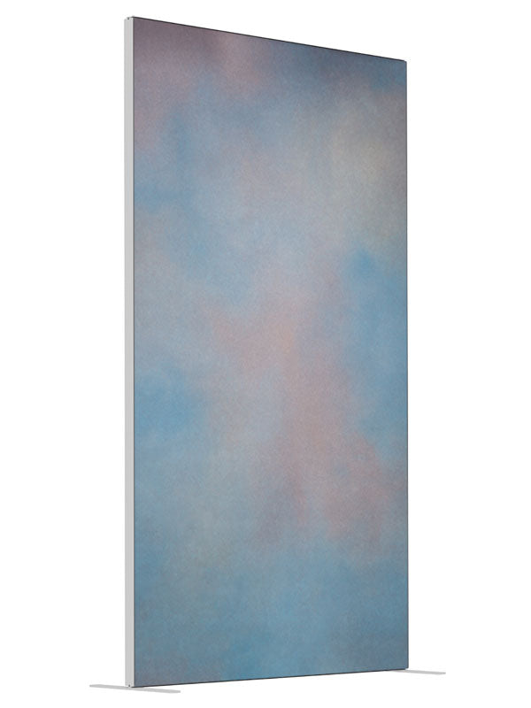 Pastel Blend shown at an angled view, photography backdrop panel for Denny StudioEdge silicone edge frame, 4 ft