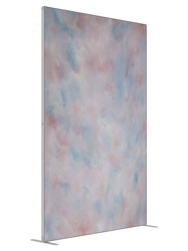 Pastel Blues shown at an angled view, photography backdrop panel for Denny StudioEdge silicone edge frame, 5 ft