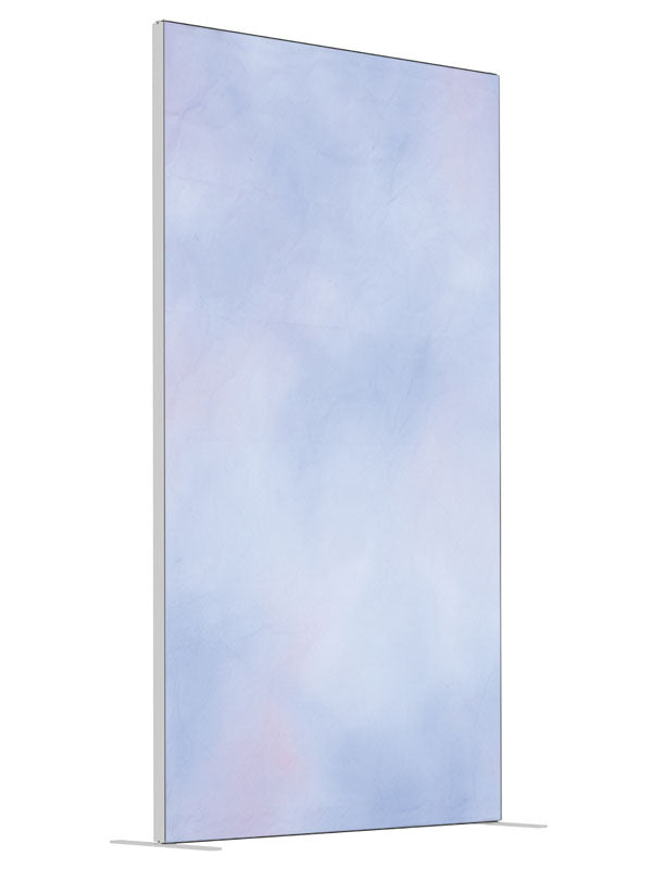 Pastel Cloud shown at an angled view, photography backdrop panel for Denny StudioEdge silicone edge frame, 4 ft