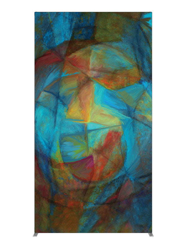 Pastel Dusk Soft Cubist Abstract, photography backdrop panel for Denny StudioEdge silicone edge frame, 4 ft