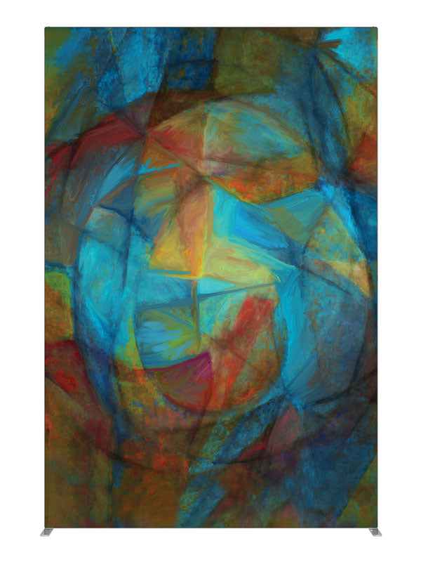 Pastel Dusk Soft Cubist Abstract, photography backdrop panel for Denny StudioEdge silicone edge frame, 5 ft