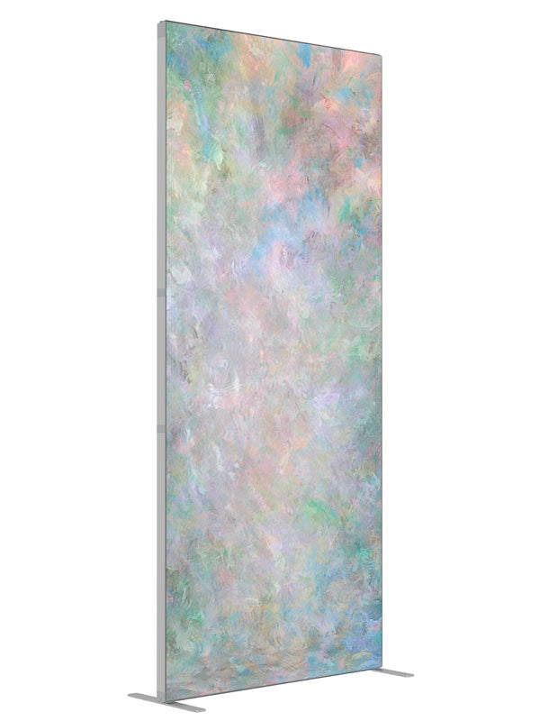 Pastel Monet shown at an angled view, photography backdrop panel for Denny StudioEdge silicone edge frame, 3 ft