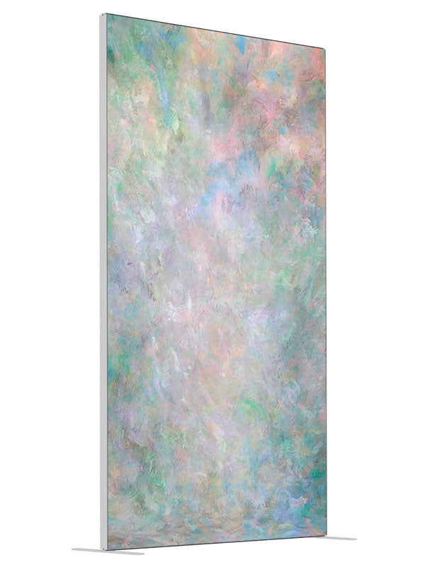 Pastel Monet shown at an angled view, photography backdrop panel for Denny StudioEdge silicone edge frame, 4 ft