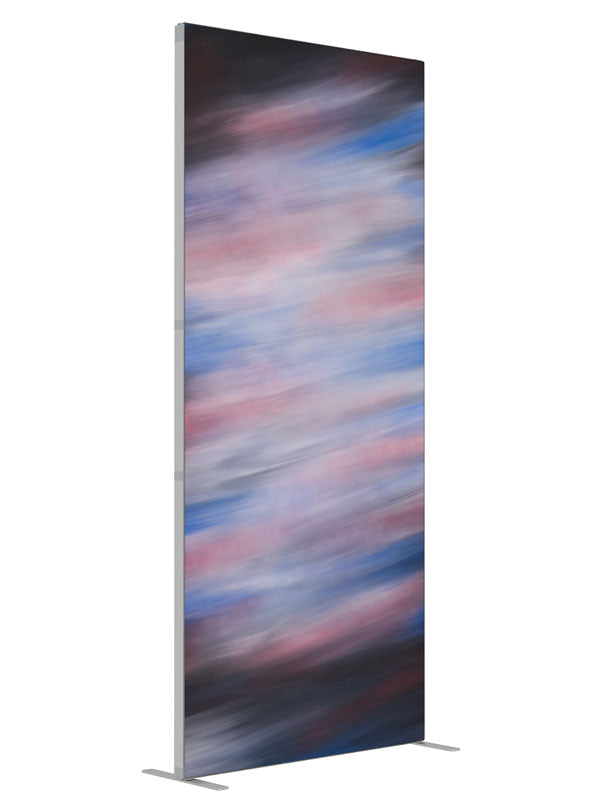 Patriotic Streak shown at an angled view, photography backdrop panel for Denny StudioEdge silicone edge frame, 3 ft