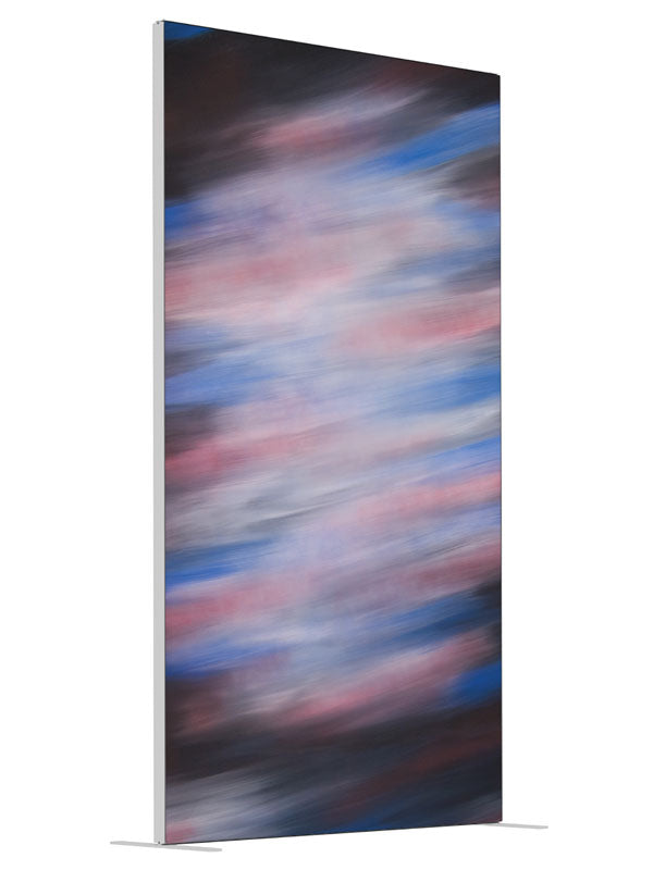 Patriotic Streak shown at an angled view, photography backdrop panel for Denny StudioEdge silicone edge frame, 4 ft