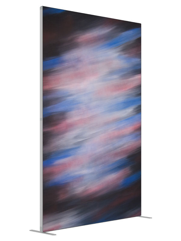 Patriotic Streak shown at an angled view, photography backdrop panel for Denny StudioEdge silicone edge frame, 5 ft