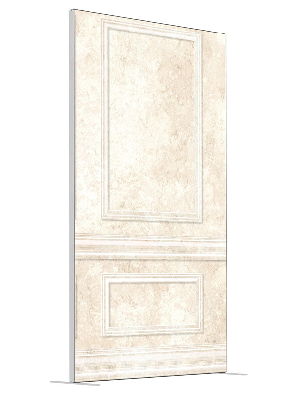 Pearl Marble Panel shown at an angled view, photography backdrop panel for Denny StudioEdge silicone edge frame, 4 ft