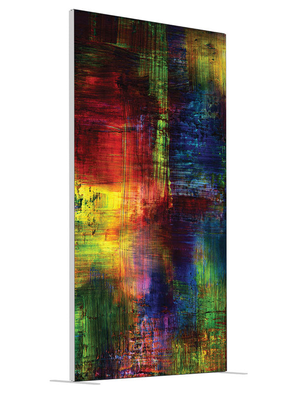 Perplexed Grunge Abstract shown at an angled view, photography backdrop panel for Denny StudioEdge silicone edge frame, 4 ft