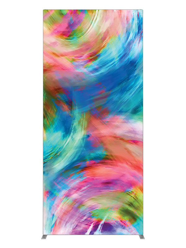 Pink blue green swirl, photography backdrop panel for Denny StudioEdge silicone edge frame, 3 ft