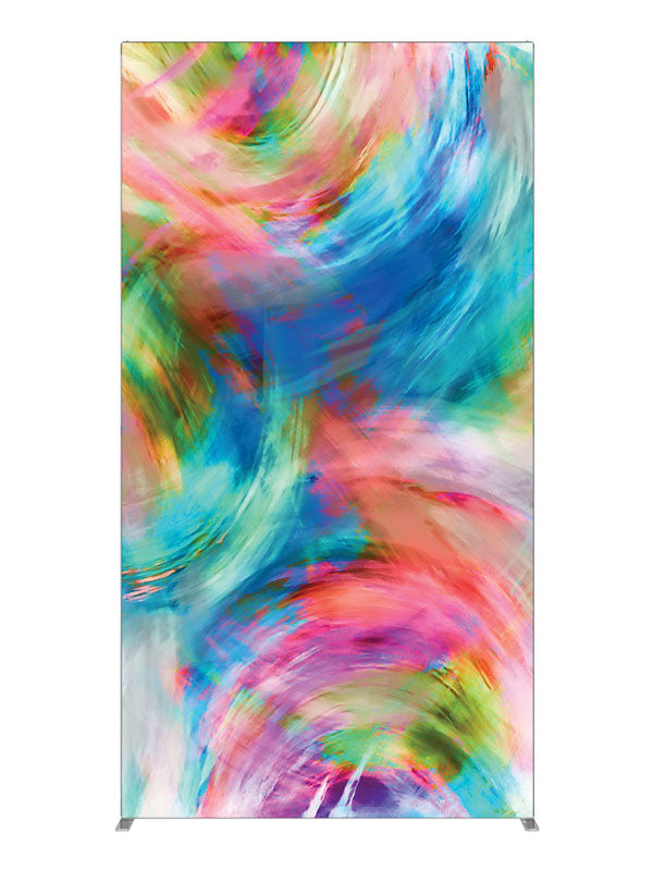Pink blue green swirl, photography backdrop panel for Denny StudioEdge silicone edge frame, 4 ft
