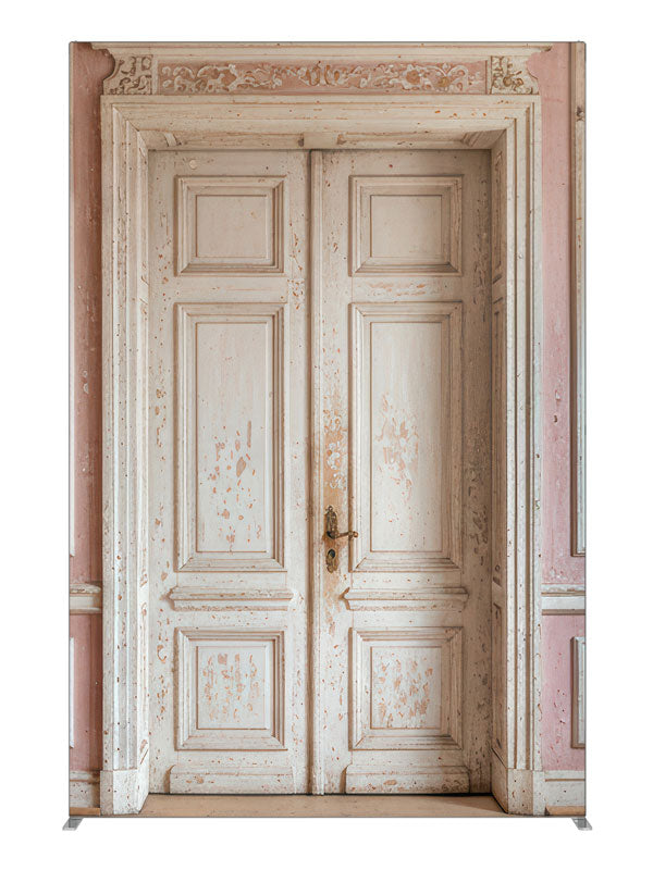 Pink Paneled Wall Double Door, photography backdrop panel for Denny StudioEdge silicone edge frame, 5 ft