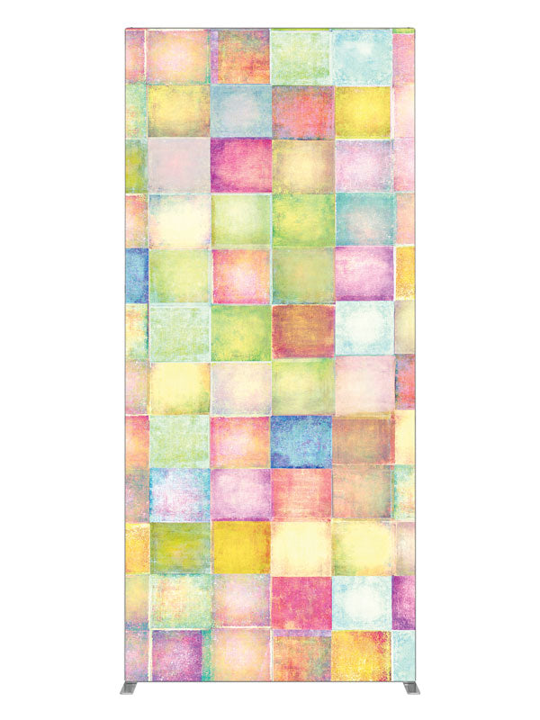 Pink Paper Squares, photography backdrop panel for Denny StudioEdge silicone edge frame, 3 ft