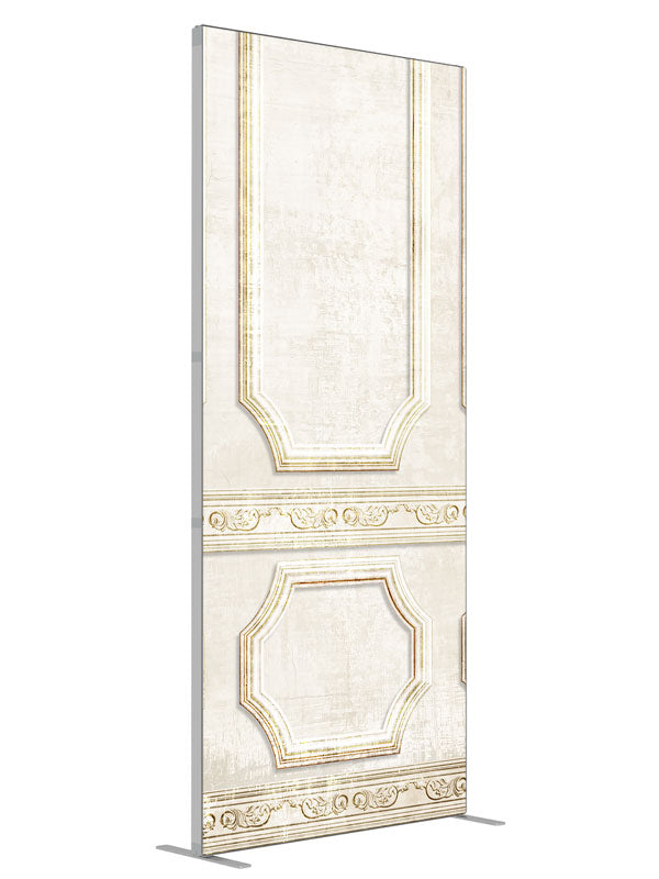 Plush Baroque Panel shown at an angled view, photography backdrop panel for Denny StudioEdge silicone edge frame, 3 ft